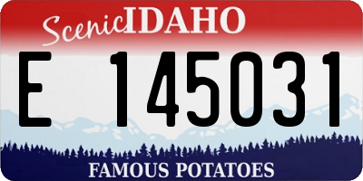 ID license plate E145031