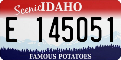 ID license plate E145051