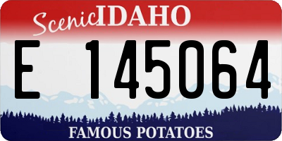 ID license plate E145064