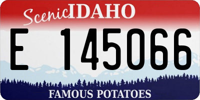 ID license plate E145066