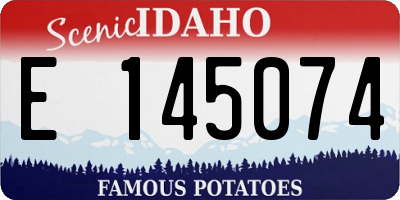 ID license plate E145074