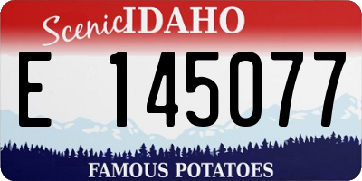 ID license plate E145077