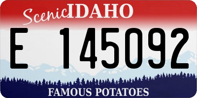 ID license plate E145092