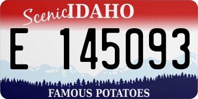 ID license plate E145093