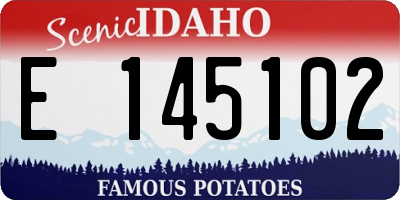 ID license plate E145102