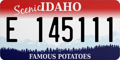 ID license plate E145111
