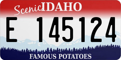 ID license plate E145124