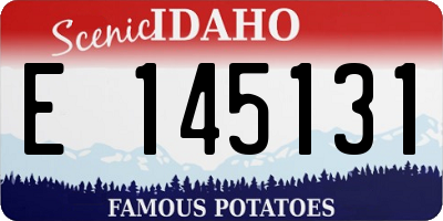 ID license plate E145131