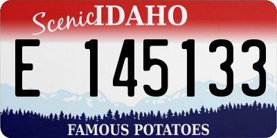 ID license plate E145133