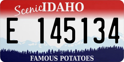 ID license plate E145134