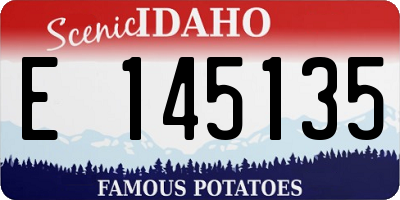 ID license plate E145135