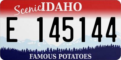 ID license plate E145144