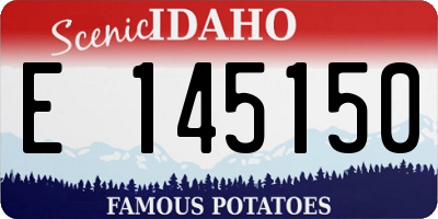 ID license plate E145150