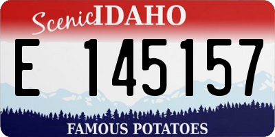 ID license plate E145157