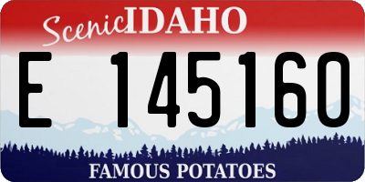 ID license plate E145160