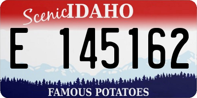 ID license plate E145162