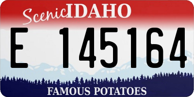 ID license plate E145164