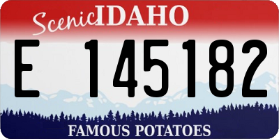 ID license plate E145182