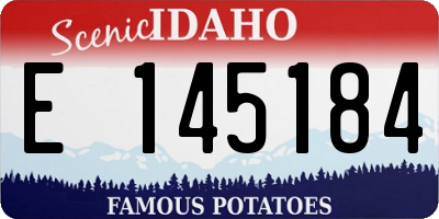 ID license plate E145184