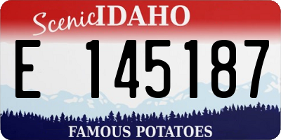 ID license plate E145187