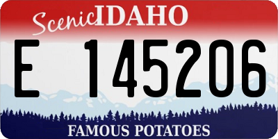 ID license plate E145206
