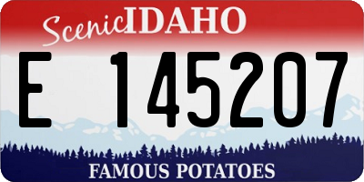 ID license plate E145207