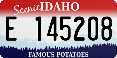 ID license plate E145208