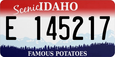 ID license plate E145217