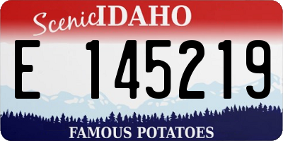 ID license plate E145219