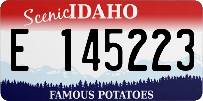 ID license plate E145223