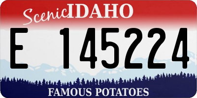 ID license plate E145224