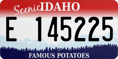 ID license plate E145225