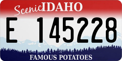 ID license plate E145228
