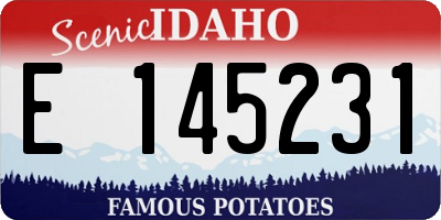 ID license plate E145231