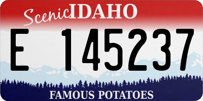 ID license plate E145237