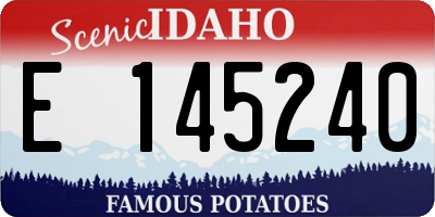 ID license plate E145240