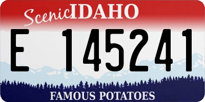ID license plate E145241