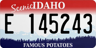 ID license plate E145243