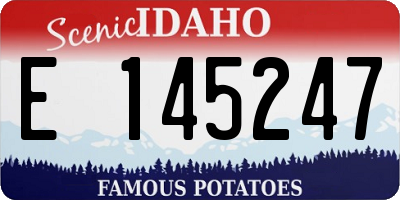 ID license plate E145247