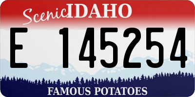 ID license plate E145254