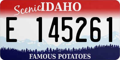 ID license plate E145261