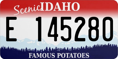 ID license plate E145280
