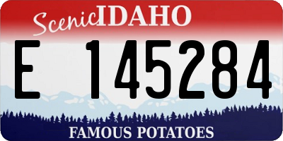 ID license plate E145284