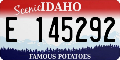 ID license plate E145292