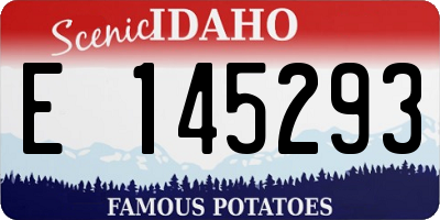 ID license plate E145293