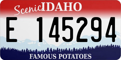 ID license plate E145294