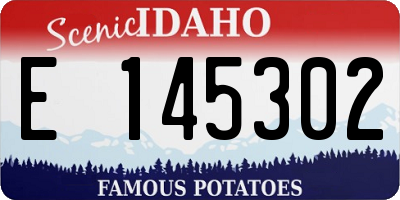 ID license plate E145302