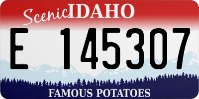 ID license plate E145307
