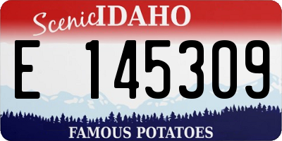 ID license plate E145309