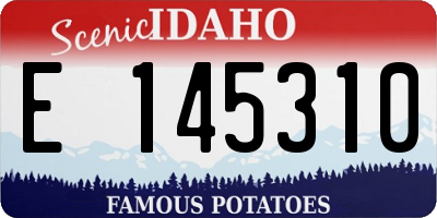 ID license plate E145310